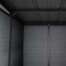Keter Newton Plus Vertical 7x7.5 ft Apex Grey Plastic 2 door Shed with floor & 2 windows (Base included)