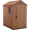 Keter 4’x6′ Darwin Heavy Duty Plastic Garden Shed – Brown