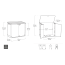 Keter Store It Out Nova 880L Storage Box (with pistons) – Dark Grey with Light Grey Lid