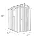 Keter 4’x6′ Darwin Heavy Duty Plastic Garden Shed – Brown