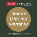 Keter Signature 7x11 ft Pent Walnut Plastic 2 door Shed with floor & 8 windows