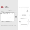 Keter Signature 7x11 ft Pent Walnut Plastic 2 door Shed with floor & 8 windows